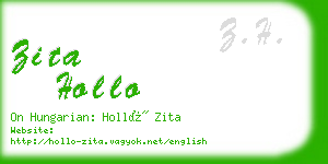 zita hollo business card